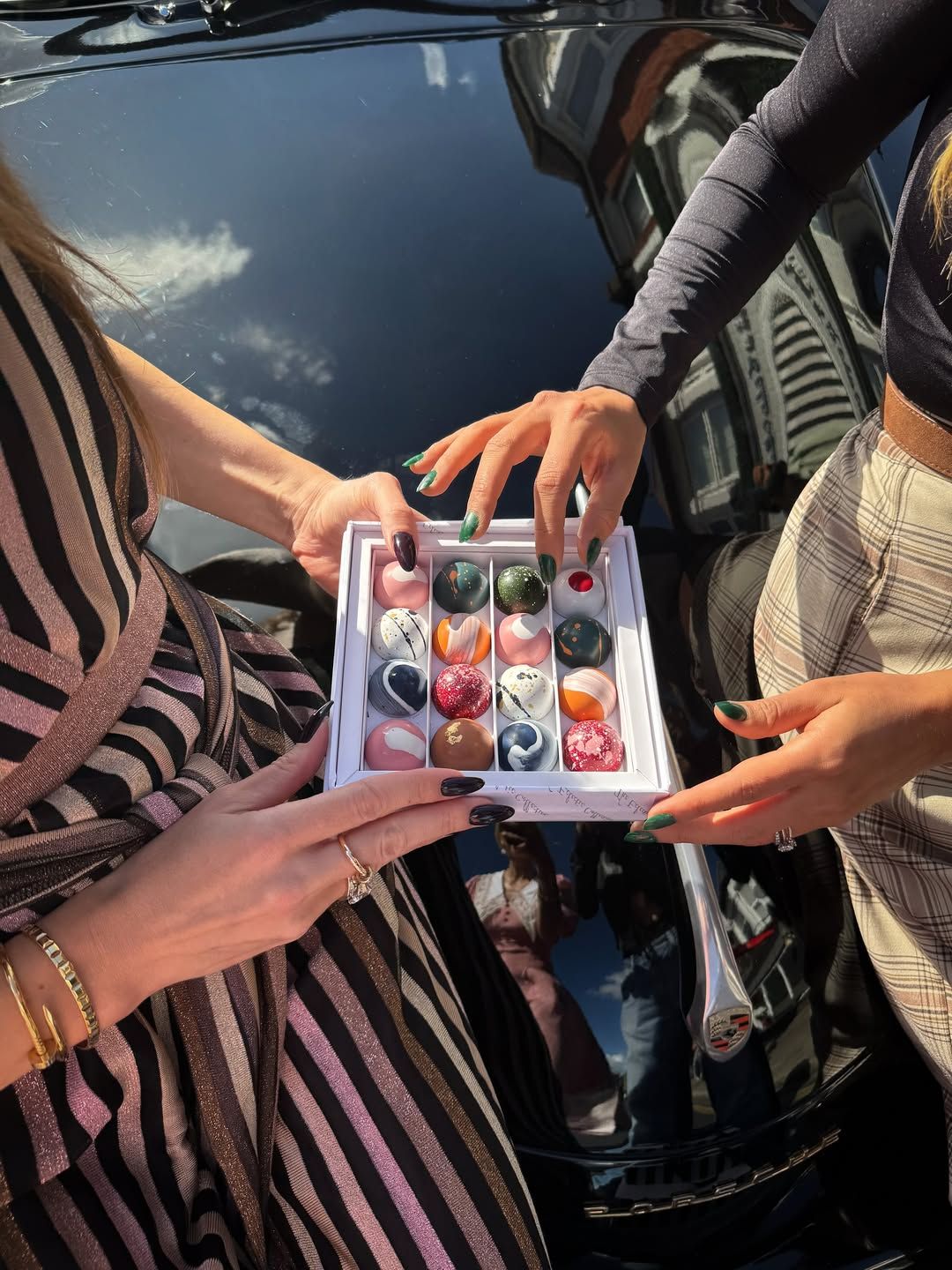 Hand finished chocolates from an Eclectic Collection counter